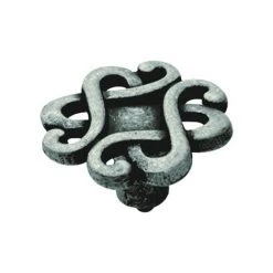 OUVRE&DECO Bouton De Porte Et Tiroir De Meuble En Zamak Vieil Argent Ø30mm, DENTELLE