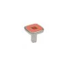OUVRE&DECO Bouton De Porte Et Tiroir De Meuble En Zamak Nickel Mat Rouge Et Orange Ø 30mm, MOSAIC Court