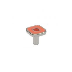 OUVRE&DECO Bouton De Porte Et Tiroir De Meuble En Zamak Nickel Mat Rouge Et Orange Ø 30mm, MOSAIC Court