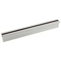 OUVRE&DECO Poignée De Porte Ou Tiroir De Meuble Aluminium Argenté Bois Foncé Entraxe 128mm, BARETTE