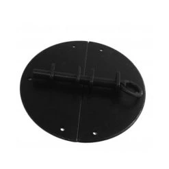 OUVRE&DECO Targette Ronde Ancien En Laiton Noir Finition Antique, FERRURE