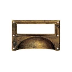 OUVRE&DECO Lot De 4 Poignées De Porte Ou Tiroir De Meuble En Laiton Rouillé 80X50 Mm, COQUILLE Porte étiquette -OUVRE Soldes 62013 2