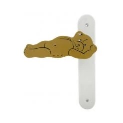 OUVRE&DECO 1/2 Poignée De Porte Intérieure GAUCHE Pour Chambre Enfant Sur Plaque Bec De Cane, NOUNOURS