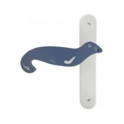 OUVRE&DECO 1/2 Poignée De Porte Intérieure GAUCHE Pour Chambre Enfant Sur Plaque Bec De Cane, OTARIE