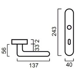 OUVRE&DECO Poignée De Porte D'entrée Rustique En Style Fer Forgé Patiné Sur Plaque Clé I Entraxe 195 Mm, CARCASSONNE -OUVRE Soldes 62231 3