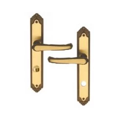 OUVRE&DECO Poignée De Porte Intérieure Sur Plaque Conda/Déconda En Laiton Entraxe 195 Mm, Modèle ISABELLA