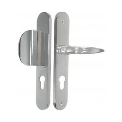 OUVRE&DECO Poignée De Porte Palière En Zamak Chromé Poli Brillant Sur Plaque Clé I Entraxe 195 Mm, PALIERE