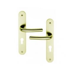 OUVRE&DECO Poignée De Porte D'entrée En Aluminium Sur Plaque Clé I Entraxe 195 Mm, PIANOSA