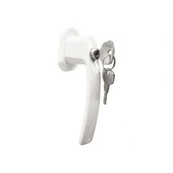 OUVRE&DECO Poignée De Fenêtre De Sécurité à Clé Pour Oscillo Battant En Aluminium Blanc, SECURIT