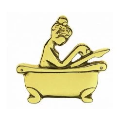 OUVRE&DECO Signalétique Porte Intérieure En Laiton Poli De 99 Mm, SALLE DE BAIN