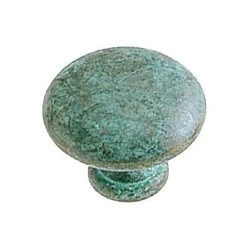 OUVRE&DECO Anneau De Porte Ou Tiroir De Meuble En Laiton Vert De Gris Ø 30 Mm, CONVEXE