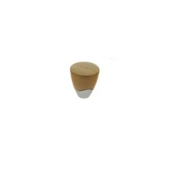 OUVRE&DECO Bouton De Porte Et Tiroir De Meuble Plastique Bois Nickel Ø22 Mm, TIRETTE Cone