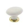 OUVRE&DECO Bouton De Porte Et Tiroir De Meuble Plastique Blanc Or 33 Mm, OVAL -OUVRE Soldes 62731 1