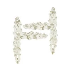 OUVRE&DECO Clenche De Porte Intérieure En Alu Blanc Et Or Sur Plaque Clé L, FEUILLE