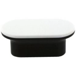 OUVRE&DECO Poignée De Porte Ou Tiroir De Meuble En Plastique Noir Et Blanc Entraxe 16mm, MYRA
