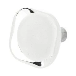 OUVRE&DECO Bouton De Porte Et Tiroir De Meuble En Transparent Blanc De 33X32 Mm, PROST