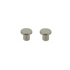 OUVRE&DECO Lot De 2 Boutons De Porte Et Tiroir De Meuble En Zamak Nickel Mat Ø24mm, PASTILLE
